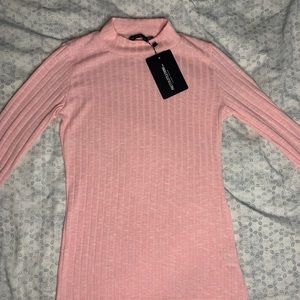 Pretty Little Thing Baby Pink High Neck Top